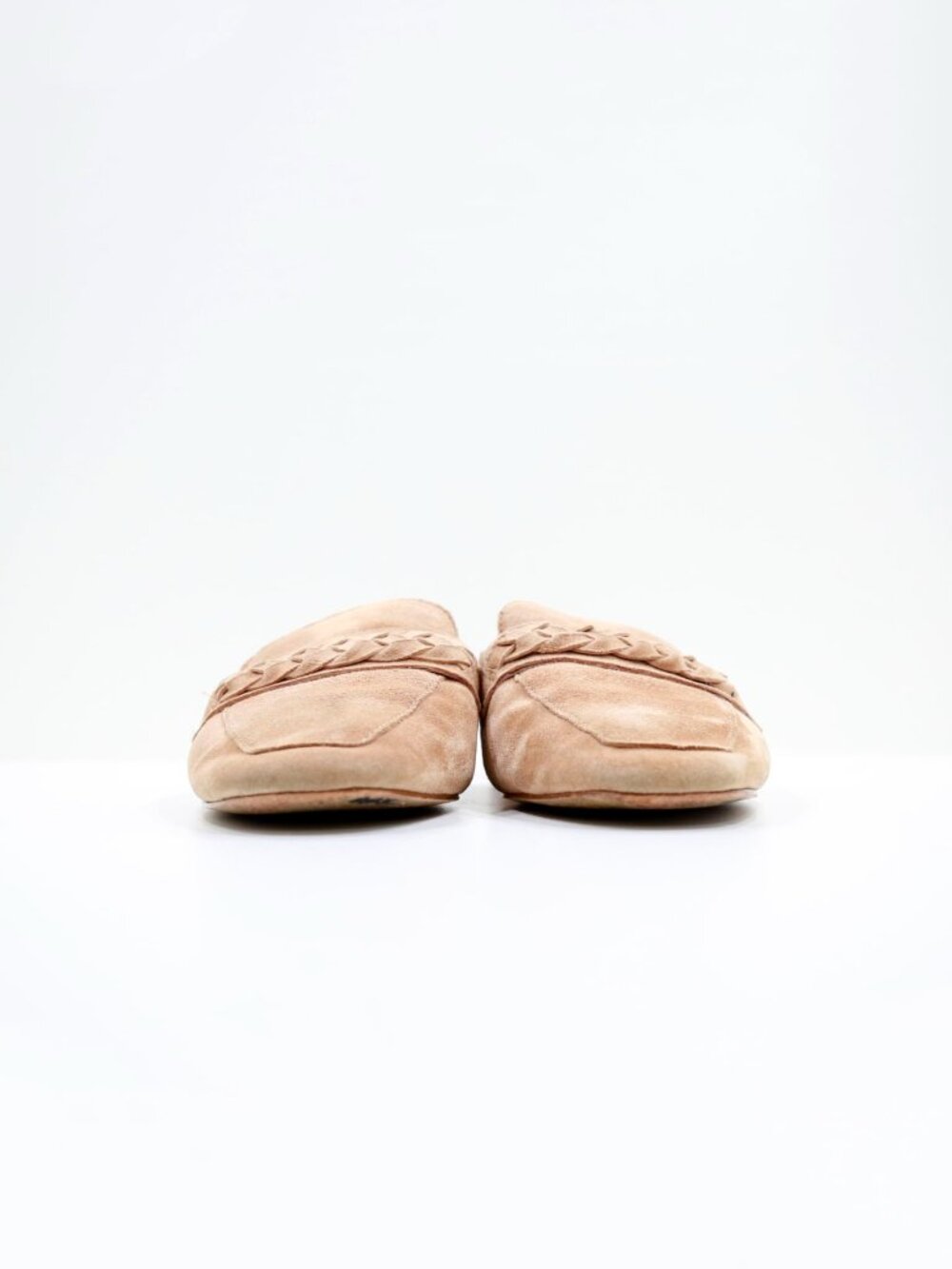 Gianni Bini Mckynlie Tan Suede Leather Lightweight Flat Mules - 7 - Picture 2 of 7